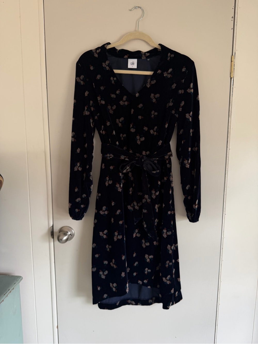 Cabi Velvet long sleeve dress